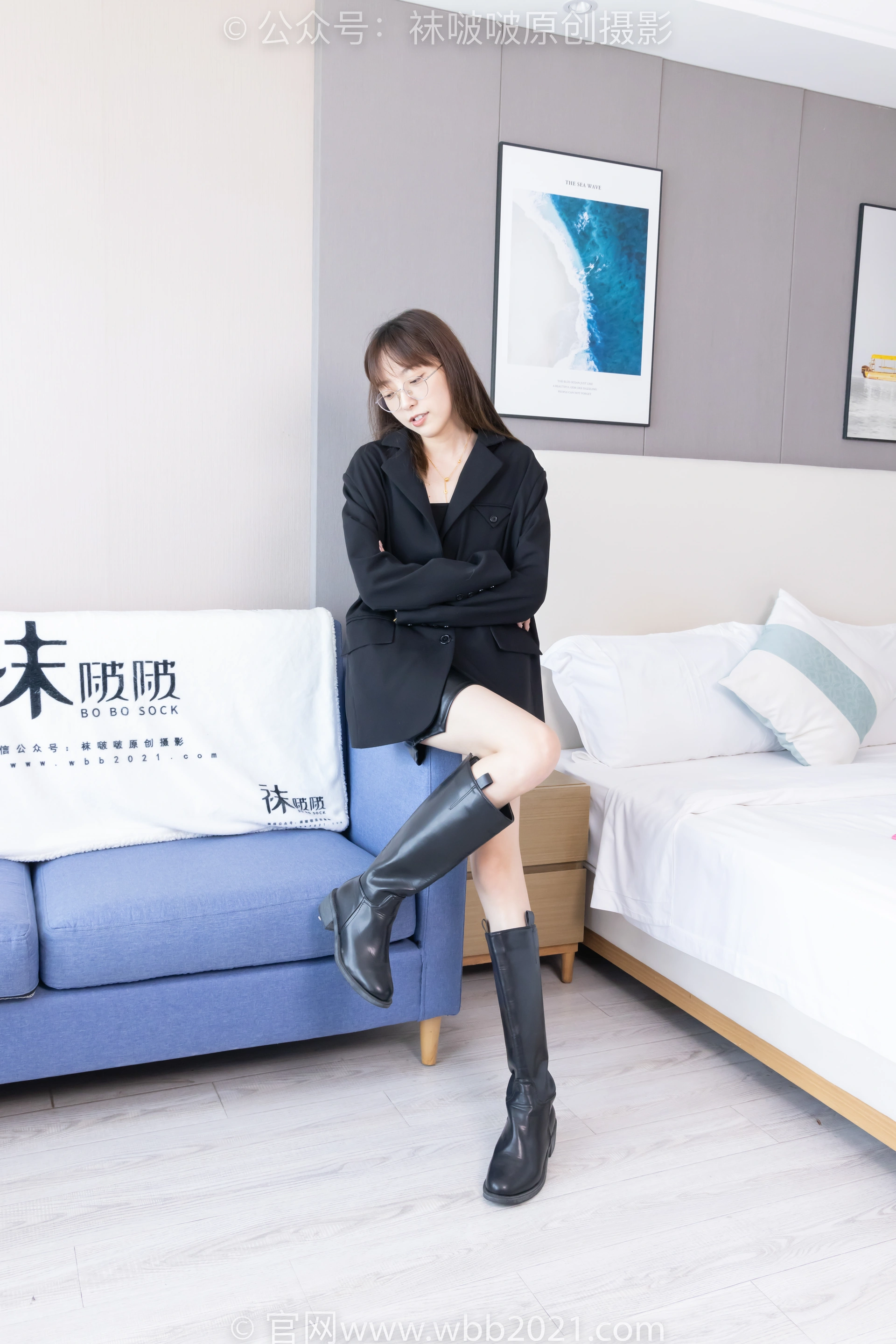 [BoBoSocks袜啵啵] NO.486 稚予-长靴、黑网袜、裸足（黑色美甲）、裸足踩奶油蛋糕 踩完蛋糕泡脚剧情（剧情版） 3